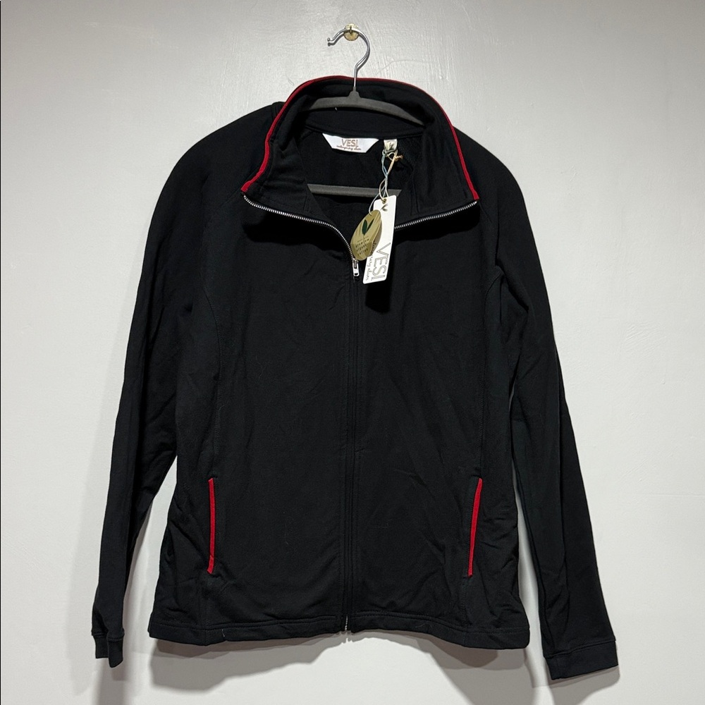 VESI Stylish Black and Red Lightweight Jacket